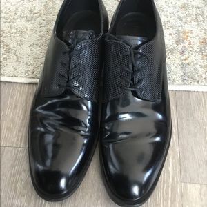 Emporia Armani Man’s Black leather shoe $150 size8